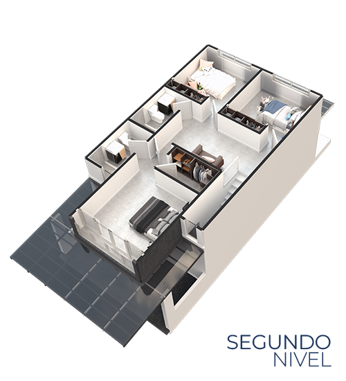 Segunda Planta del Modelo B del Condominio Ayarco Boulevard